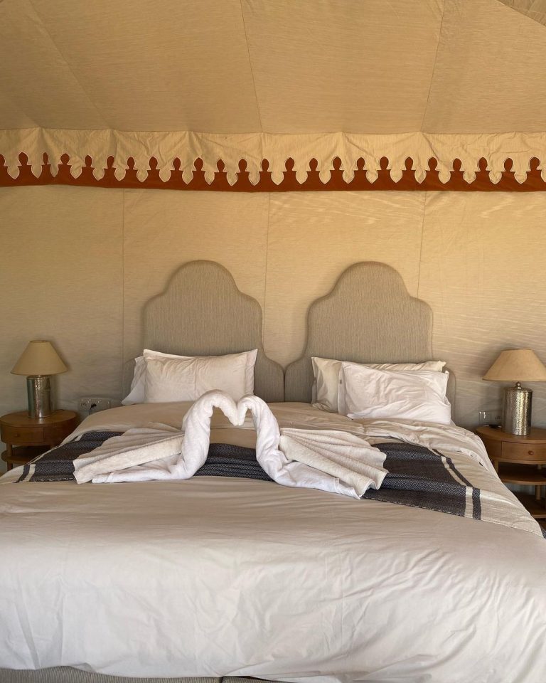 Luxury desert camp in the Moroccan desert